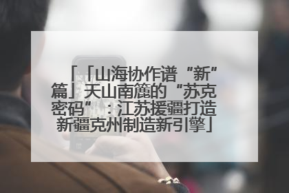 「山海协作谱“新”篇」天山南簏的“苏克密码”：江苏援疆打造新疆克州制造新引擎