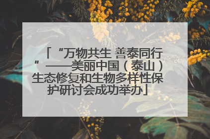 “万物共生 善泰同行”——美丽中国（泰山）生态修复和生物多样性保护研讨会成功举办