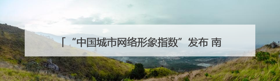 “中国城市网络形象指数”发布 南宁：数字传播与国际形象的西部窗口