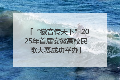 “徽音传天下”2025年首届安徽高校民歌大赛成功举办