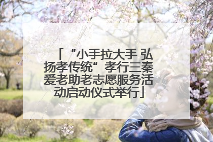 “小手拉大手 弘扬孝传统”孝行三秦爱老助老志愿服务活动启动仪式举行