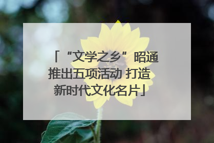 “文学之乡”昭通推出五项活动 打造新时代文化名片