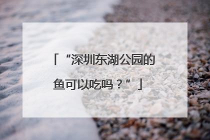 “深圳东湖公园的鱼可以吃吗？”