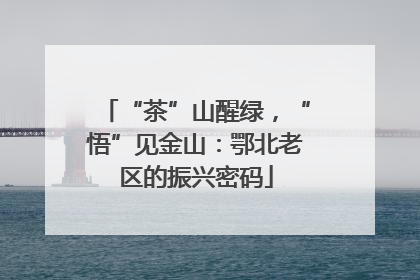 “茶”山醒绿，“悟”见金山：鄂北老区的振兴密码