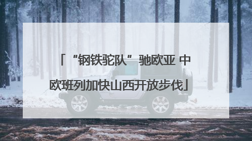 “钢铁驼队”驰欧亚 中欧班列加快山西开放步伐