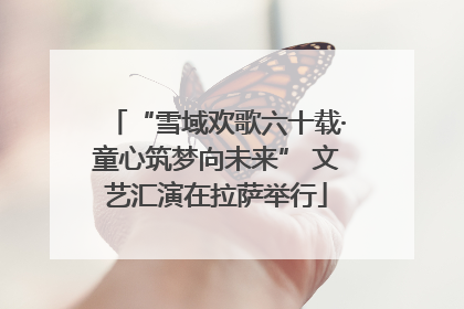 “雪域欢歌六十载·童心筑梦向未来” 文艺汇演在拉萨举行