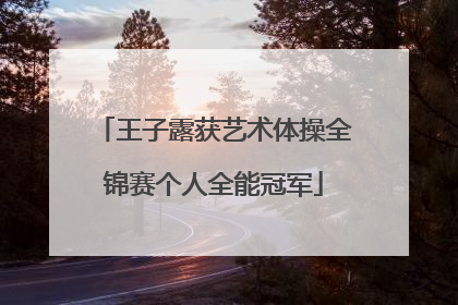 王子露获艺术体操全锦赛个人全能冠军