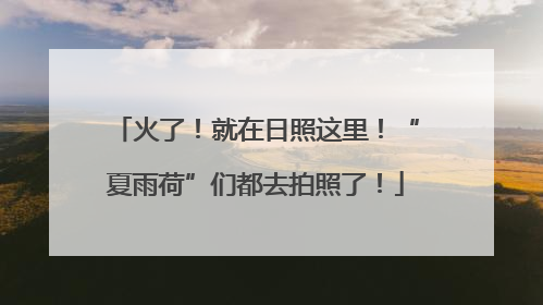 火了！就在日照这里！“夏雨荷”们都去拍照了！