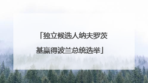 独立候选人纳夫罗茨基赢得波兰总统选举