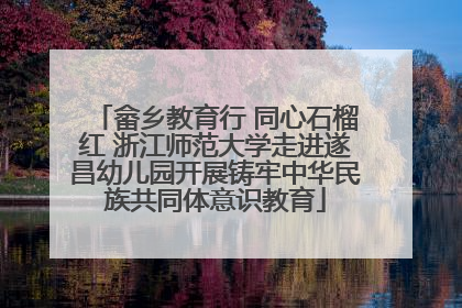 畲乡教育行 同心石榴红 浙江师范大学走进遂昌幼儿园开展铸牢中华民族共同体意识教育