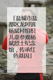 盐城市盐都区龙冈镇杨斌村组织儿童参观杨斌烈士纪念馆，传承红色基因