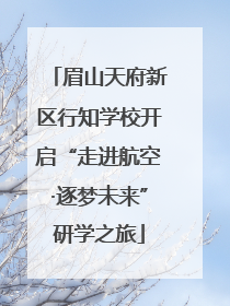 眉山天府新区行知学校开启“走进航空·逐梦未来”研学之旅