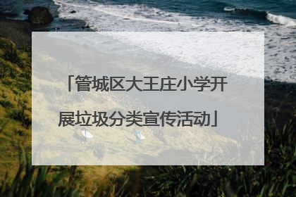 管城区大王庄小学开展垃圾分类宣传活动