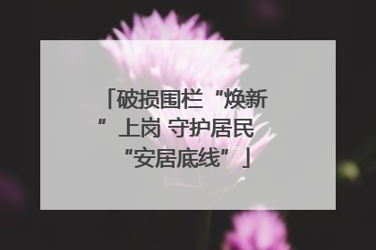 破损围栏“焕新”上岗 守护居民“安居底线”