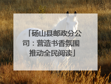 砀山县邮政分公司：营造书香氛围 推动全民阅读