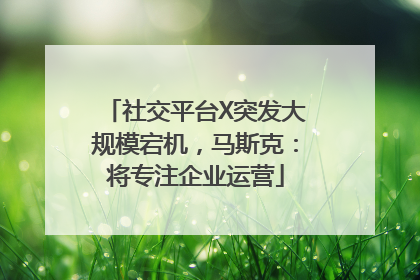 社交平台X突发大规模宕机，马斯克：将专注企业运营