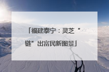 福建泰宁：灵芝“链”出富民新图景