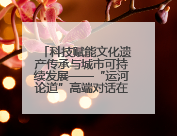 科技赋能文化遗产传承与城市可持续发展——“运河论道”高端对话在京举办