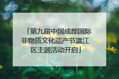 第九届中国成都国际非物质文化遗产节温江区主题活动开启