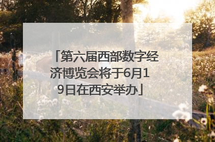 第六届西部数字经济博览会将于6月19日在西安举办