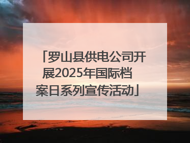 罗山县供电公司开展2025年国际档案日系列宣传活动