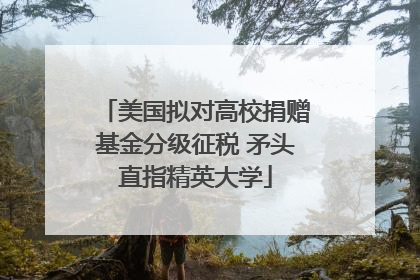 美国拟对高校捐赠基金分级征税 矛头直指精英大学