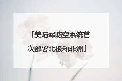 美陆军防空系统首次部署北极和非洲