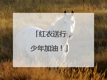 红衣送行，少年加油！