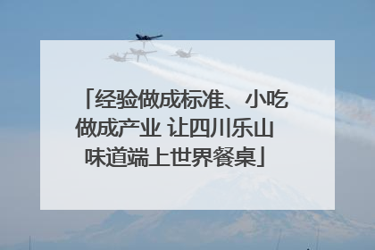 经验做成标准、小吃做成产业 让四川乐山味道端上世界餐桌