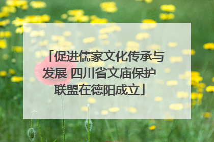 促进儒家文化传承与发展 四川省文庙保护联盟在德阳成立