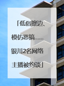 低俗擦边、模仿恶搞……银川2名网络主播被约谈