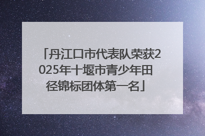 丹江口市代表队荣获2025年十堰市青少年田径锦标团体第一名