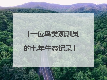 一位鸟类观测员的七年生态记录