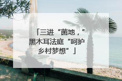 三进“菌地，”黑木耳法庭“呵护乡村梦想”