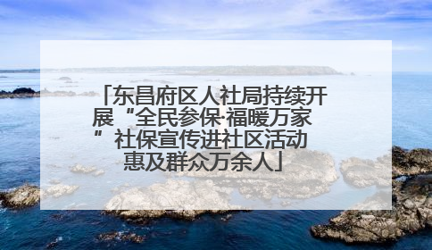 东昌府区人社局持续开展“全民参保·福暖万家”社保宣传进社区活动 惠及群众万余人