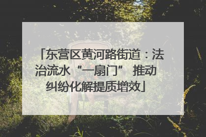 东营区黄河路街道：法治流水“一扇门” 推动纠纷化解提质增效