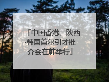 中国香港、陕西·韩国首尔引才推介会在韩举行
