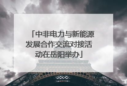 中非电力与新能源发展合作交流对接活动在岳阳举办