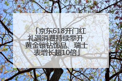 京东618开门红礼遇消费持续攀升 黄金镶钻饰品、瑞士表增长超10倍