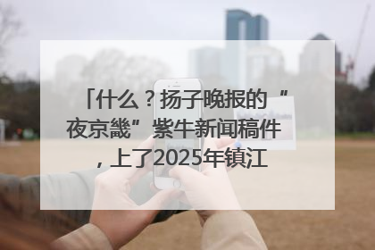 什么？扬子晚报的“夜京畿”紫牛新闻稿件，上了2025年镇江中考模拟卷！