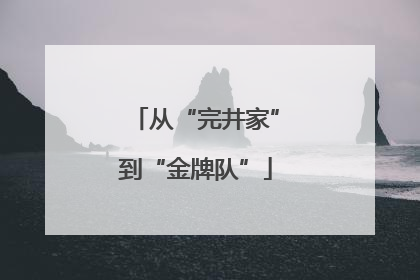 从“完井家”到“金牌队”