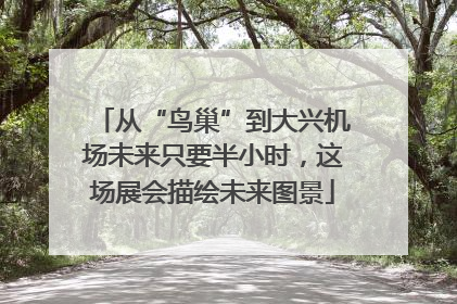 从“鸟巢”到大兴机场未来只要半小时，这场展会描绘未来图景