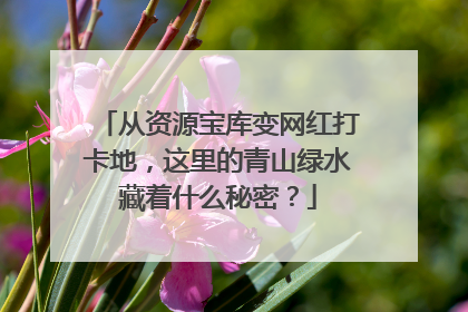 从资源宝库变网红打卡地，这里的青山绿水藏着什么秘密？