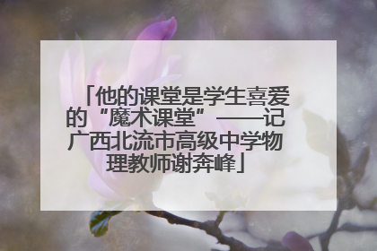 他的课堂是学生喜爱的“魔术课堂”——记广西北流市高级中学物理教师谢奔峰