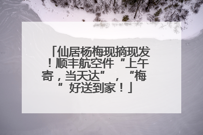仙居杨梅现摘现发！顺丰航空件“上午寄，当天达”，“梅”好送到家！