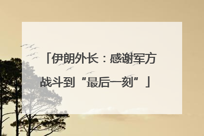 伊朗外长：感谢军方战斗到“最后一刻”