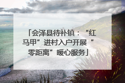 会泽县待补镇：“红马甲”进村入户开展“零距离”暖心服务