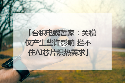 台积电魏哲家：关税仅产生些许影响 拦不住AI芯片炽热需求