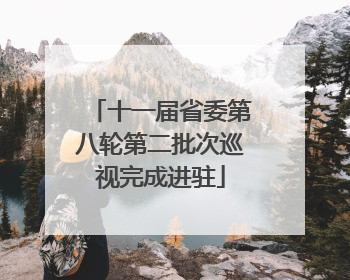 十一届省委第八轮第二批次巡视完成进驻