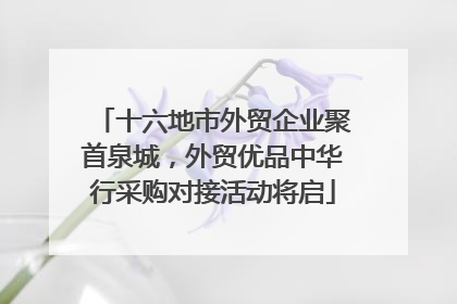 十六地市外贸企业聚首泉城，外贸优品中华行采购对接活动将启